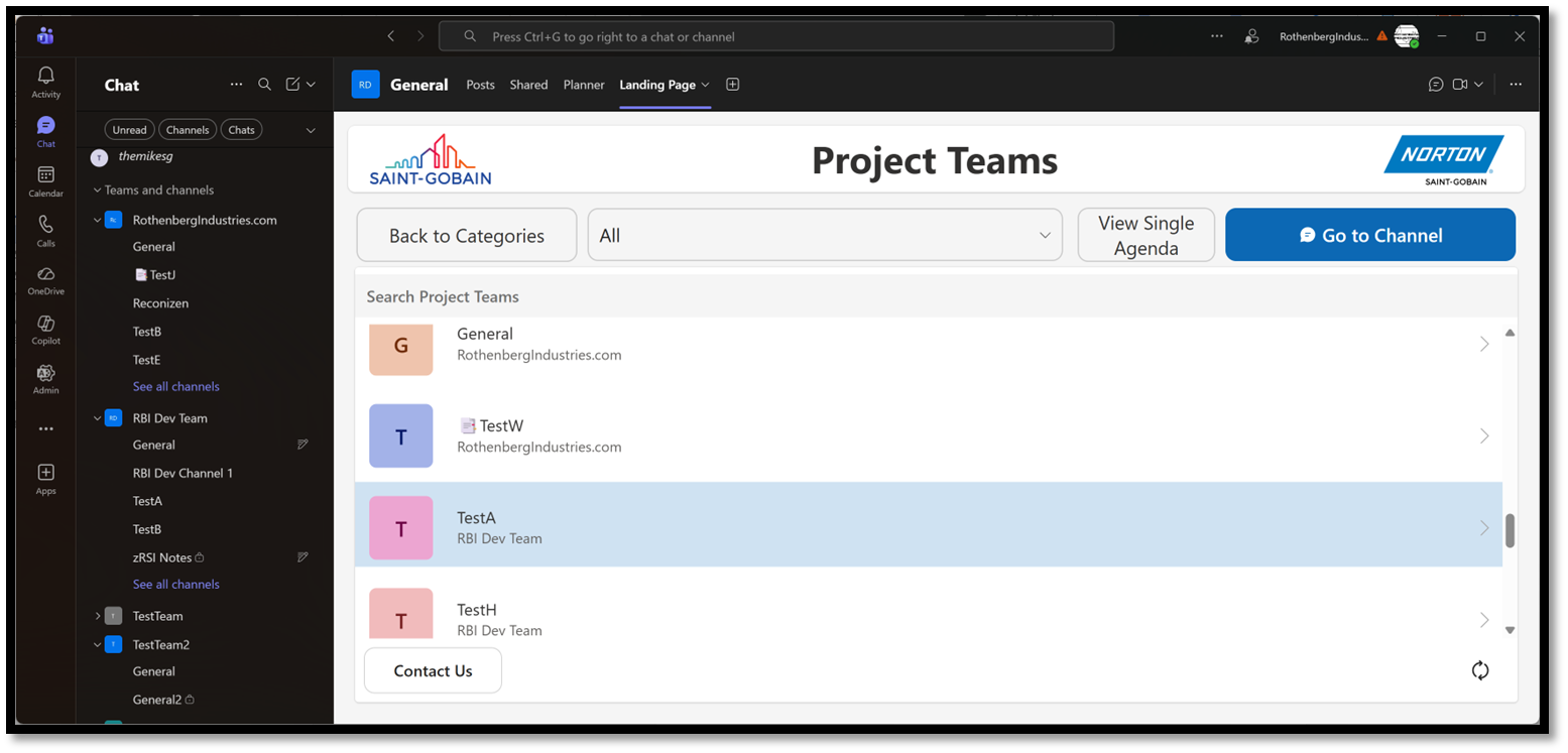 Saint-Gobain Teams Hub